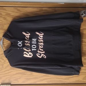 Wound Up, xl, Black and Peach women's hoodie